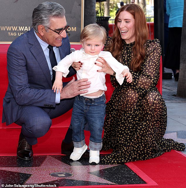 1709942205 40 American Pie reunion Eugene Levy poses with his on screen son