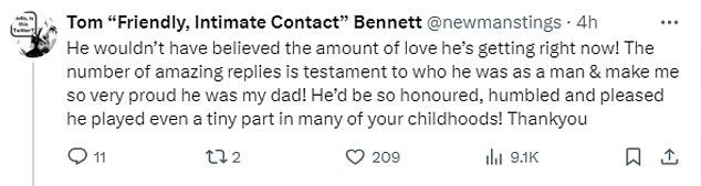 1709950047 116 BBC childrens TV star Colin Bennett dies EastEnders Tom Bennett