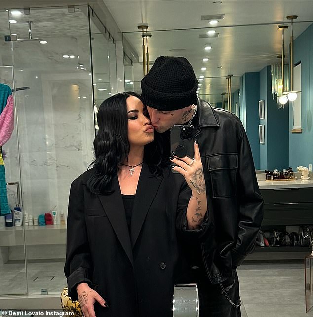 Demi is currently engaged to songwriter Jordan Lutes, 32, whom she began dating in August 2022.