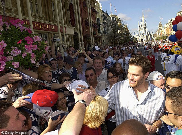 Tom Brady appears at Disney in 2004 after winning the Super Bowl MVP days before
