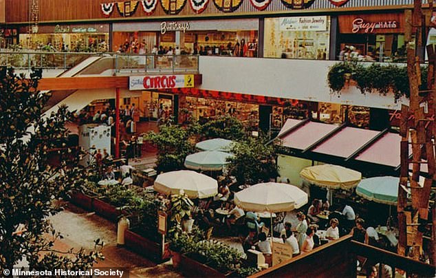 The food court had an 'outdoor theme' and was designed to look like European squares.