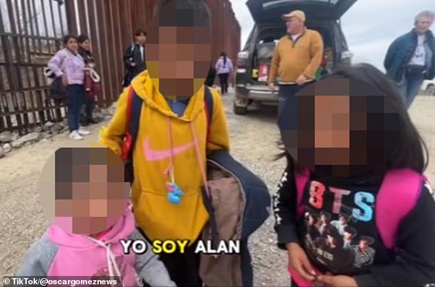 Alan said he slept with his sisters Yanis, 3, and Ashley, 6, on the floor and shared a blanket as they rested before arriving at the southwestern U.S. border in Arizona.