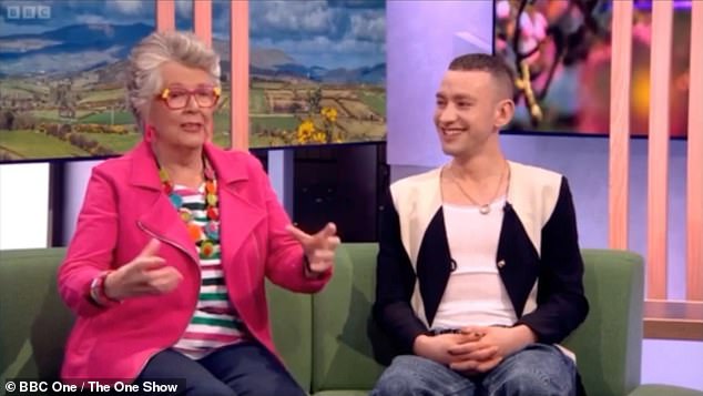 Appearing on the popular late-night show alongside actor Olly Alexander, 33, (R) Prue opened up about some scenes from her new gig that will include her husband.