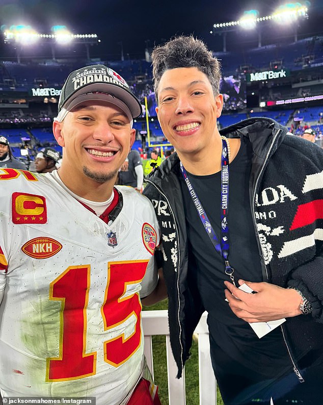 Jackson is the younger brother of Kansas City Chiefs star quarterback Patrick Mahomes.