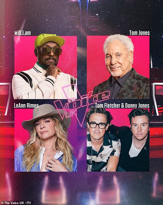 He will also join the UK version of the talent competition alongside McFly duo Tom Fletcher and Danny Jones, and returning coaches will.i.am and Sir Tom Jones.
