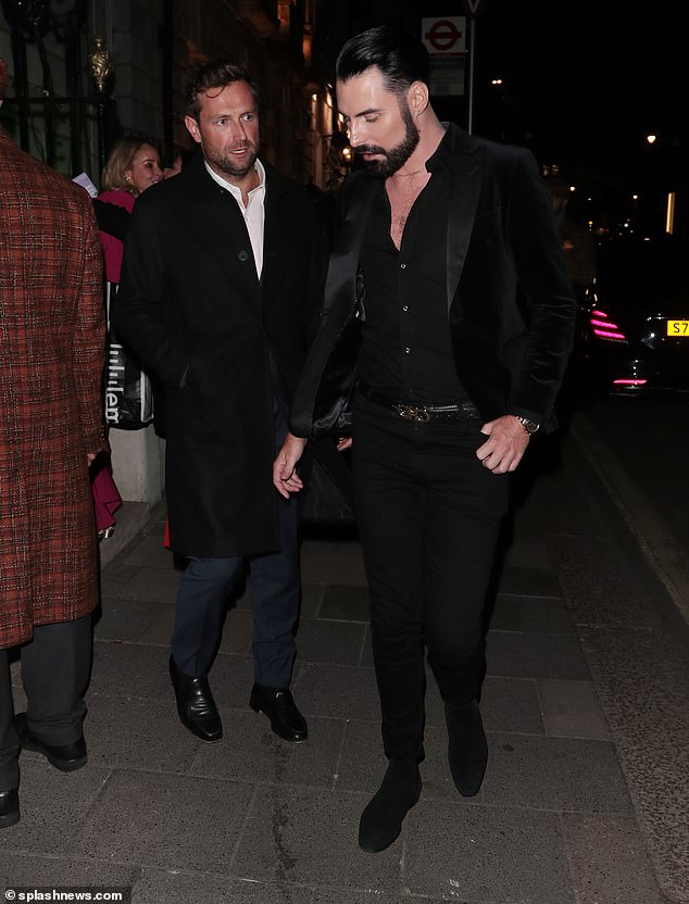 Rylan Clark also looked sensational as he left the London club and was spotted with a mystery man.