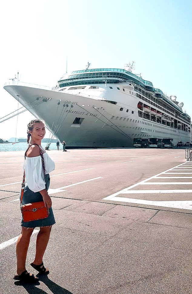 Lucy has been working on cruise ships for nine years, since she began her career at age 19.