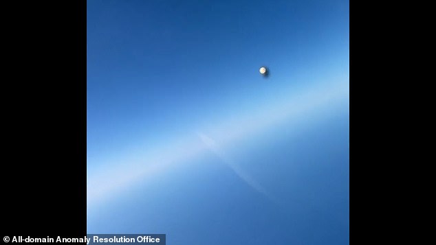 Sphere #2: This image is from video of a US naval aviator's encounter with an unknown object (UAP) on a 'flyby pass'