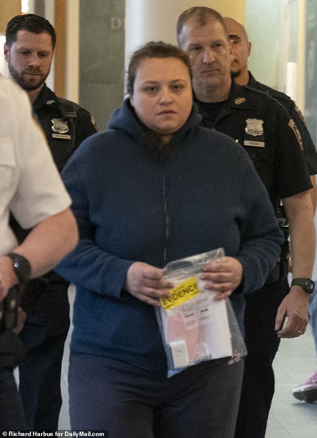 Alexis Nieves, 33, leaves court in Suffolk County, Long Island, on Wednesday