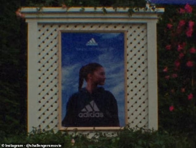 Her character is sponsored by Adidas and a quick shot of her is also shown on a poster for the sports company.