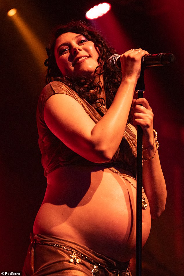 Eliza first revealed she was expecting her first child in November when she revealed her baby bump for the first time during a performance at the O2 Forum in Kentish Town.