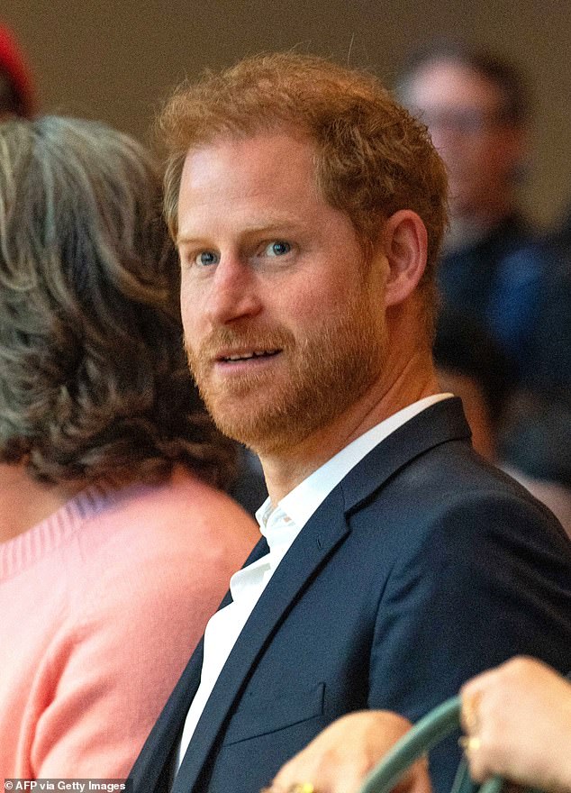 The Duke of Sussex participates in the "women in the media" session at the Austin Convention Center during the SXSW 2024 Conference and Festival on March 8, 2024, in Austin, Texas