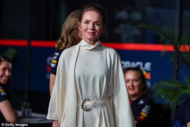 Halliwell arrived in Jeddah for the Saudi Arabian Grand Prix on Saturday after previously supporting her husband in Bahrain.