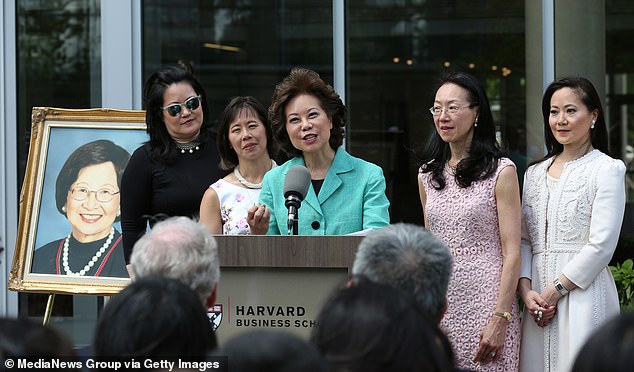 From left to right, the Chao sisters: Grace, Christine, Elaine, May and Angela Chao, photographed in 2016.