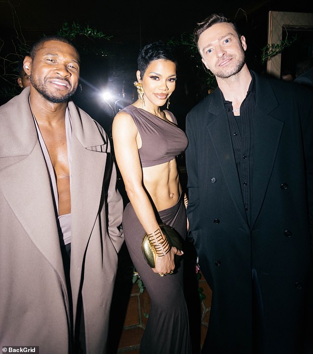 Other stars who attended the party at the Godfather's iconic Beverly Hills mansion included Usher, Justin Timberlake, Teyana Taylor, Michelle Rodriguez, Niecy Nash and Monica Lewinsky.