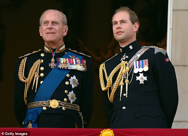Prince Edward seen with the late Duke of Edinburgh, Prince Philip, in July 2005.