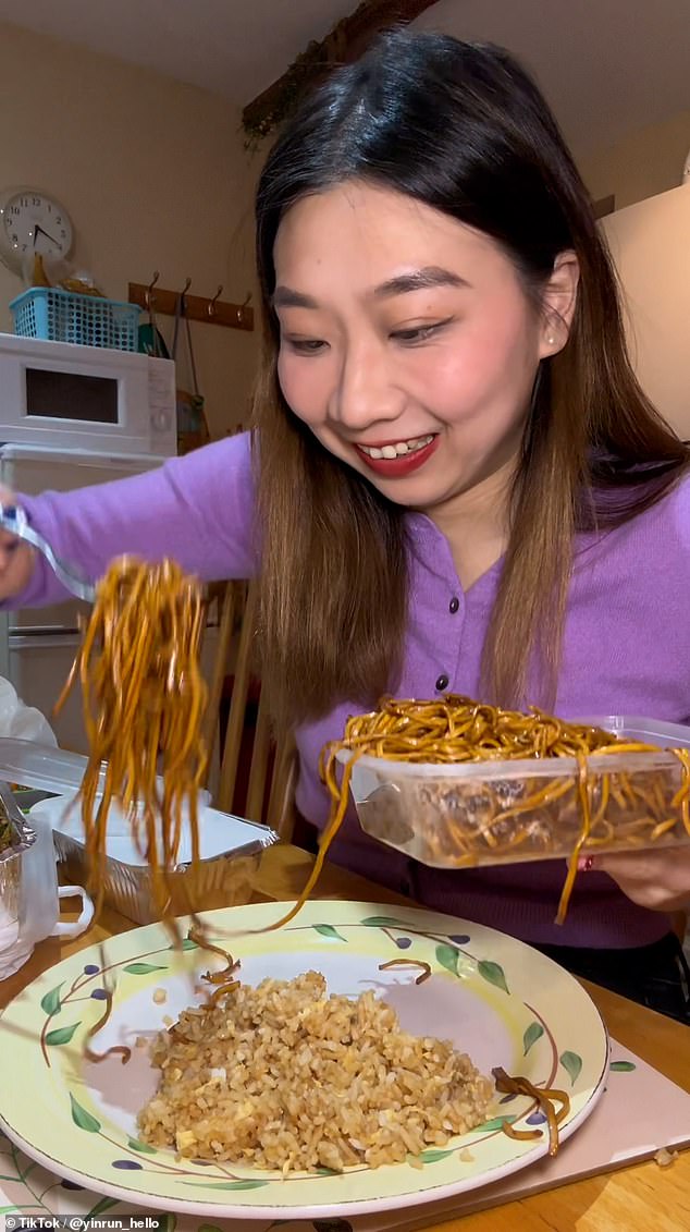 Yinrun Huang, 25, originally from Shanghai, moved to the UK two years ago and decided to try Chinese food for the first time on March 1.