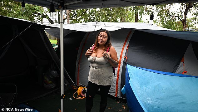 More people have turned to makeshift tents (pictured) in a desperate attempt to find somewhere to live due to Australia's ongoing housing crisis.