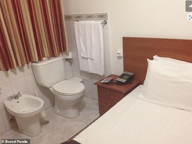 This hotel did not make it clear that a room for two did not have a separate bathroom.