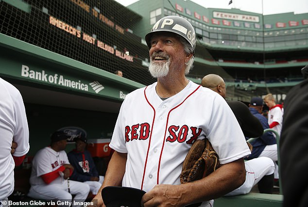 Lee (above, before the start of a Red Sox alumni game in 2018) was eventually saved by doctors.