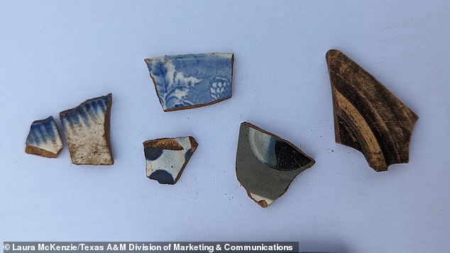 Objects such as nails, glass and ceramics were also discovered.