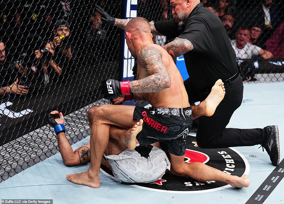 Poirier surprised his rival with an uppercut before ending the contest with a right hook to deliver a knockout blow.