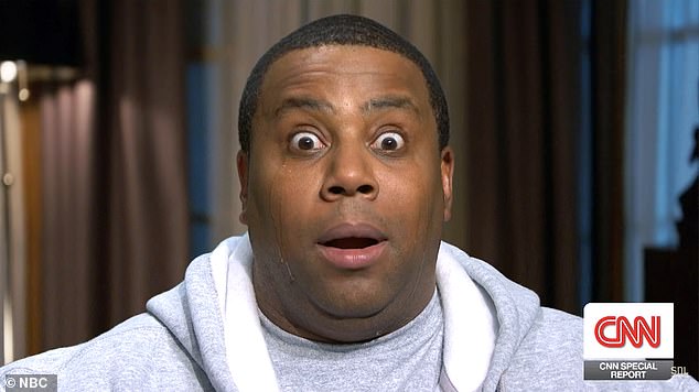 Cameras show Kenan Thompson, clearly terrified, with a single tear running down his cheek.