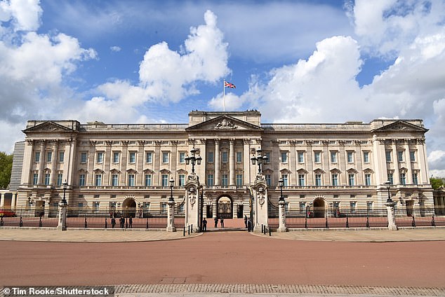The incident occurred at the main entrance gates of Buckingham Palace in Westminster, central London.