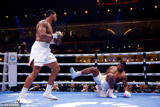 Joshua finished the fight with a knockout in the second round of the boxing fight in Riyadh.