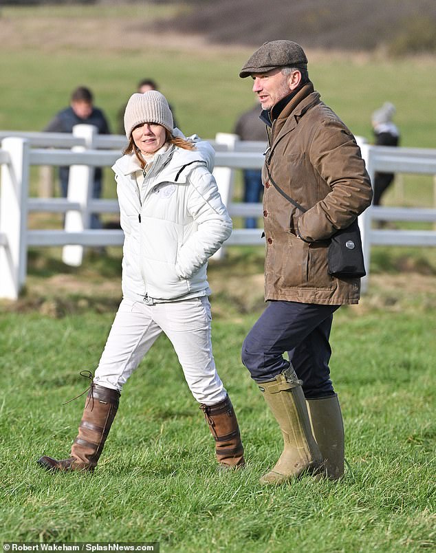 Horner and Geri Halliwell at Larkhill Royal Artillery Point to Point