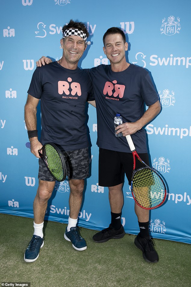 Last year, Cousins ​​announced that he will be making several speaking engagements on his Such Is Life Tour, which kicked off in July. Pictured with Pat Cash