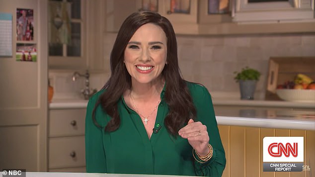 Alabama GOP Sen. Katie Britt's State of the Union response was spoofed by Scarlett Johansson on SNL, parodying the politician's dramatic tone