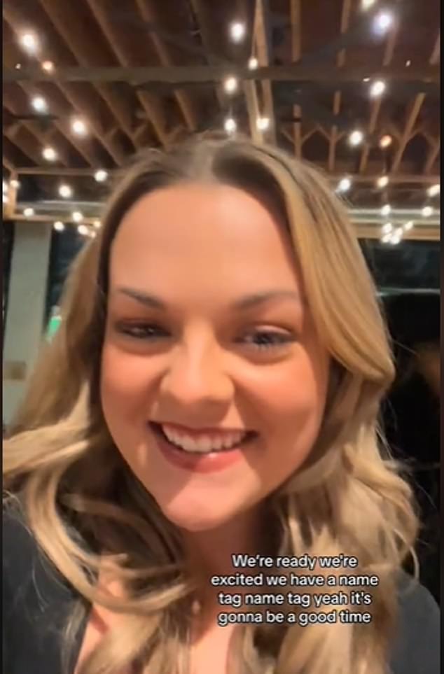 In a video recorded at the event, she said she had met with 14-15 people and described it as 'fun' and later went into detail about her conversations