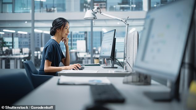 If you are the first person in the office and the last to leave, it could mean that you are a workaholic (Stock photo)