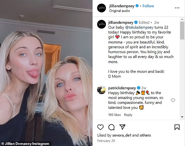 The professional make-up artist shared a video montage of their 'favourite girl' with the caption: 'I'm so proud to be your mum - you're beautiful, kind, generous of spirit and an incredibly humorous person'