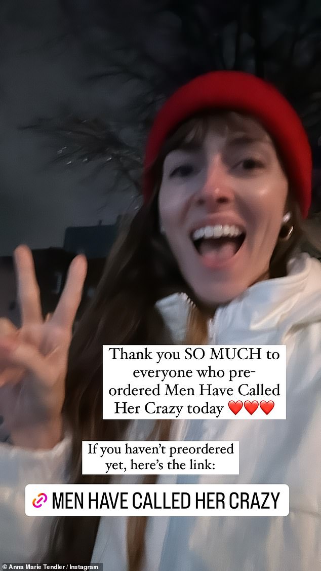 Tendler later took to social media to thank people who pre-ordered her book