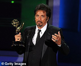 AL Pacino is a Grammy winner out and about, he is shown receiving the 2010 Emmy in the Outstanding Lead Actor in a Miniseries or Movie category for You Don't Know Jack