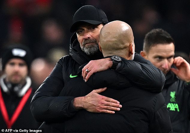 The clash could be the last meeting of Jurgen Klopp and Pep Guardiola in the Premier League