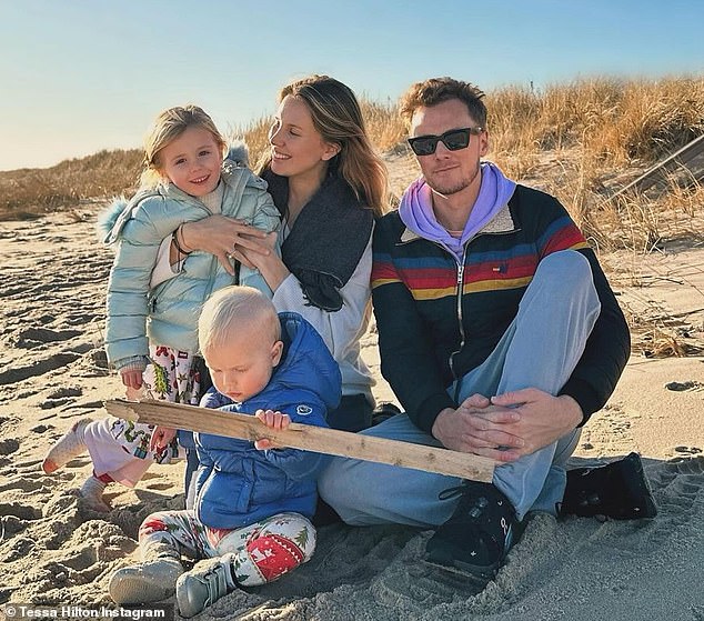 The Hiltons are already proud parents to four-year-old daughter Milou Alizée and 18-month-old son Caspian Barron Hilton (pictured December 26)
