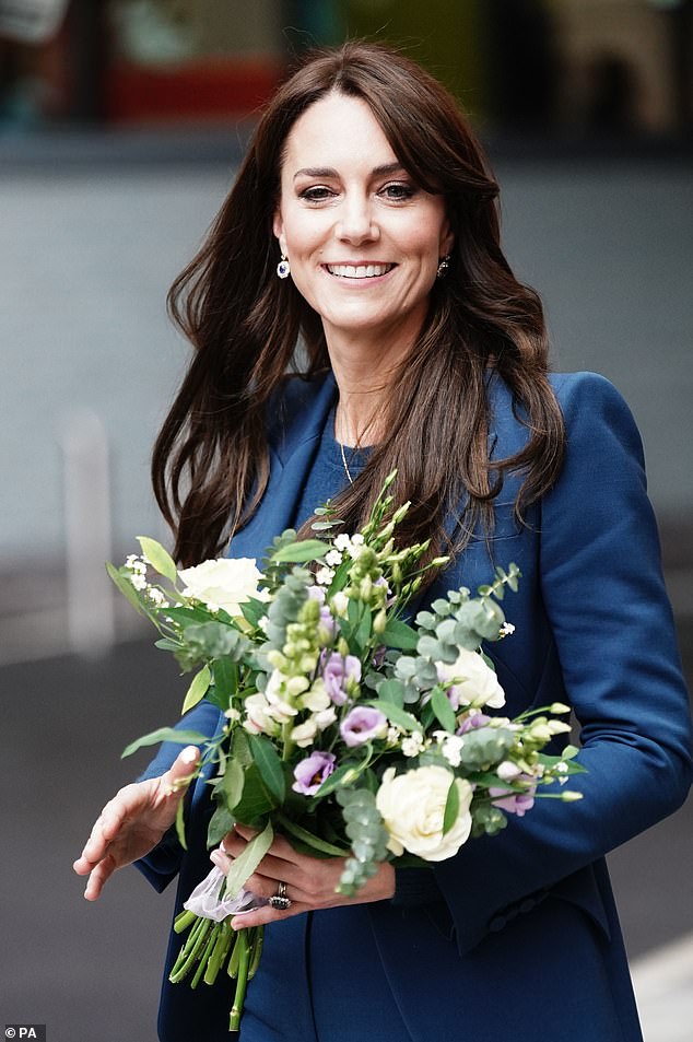 Officials have said the Princess of Wales (pictured on December 5) continues to do 'well'. Kate plans to return to royal engagements after Easter