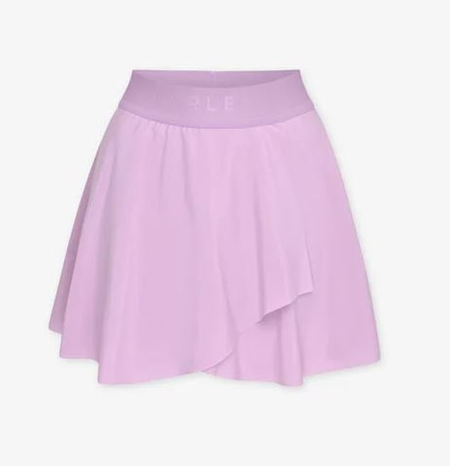 A £70 pink skort from the ultra-luxe brand created by Brits Lara and Ben Mead