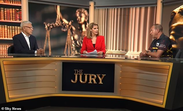 The pair discussed Welcome to Country on Sky News' The Jury with host Danica Di Giorgio (pictured left to right, Warren Mundine, Danica Di Giorgio and Nathan Moran)