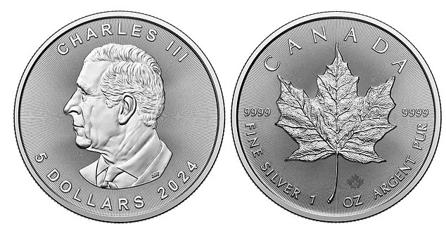 The coins from the Royal Canadian Mint come in packs of 25 and feature an image of a maple leaf on the obverse and likeness of King Charles III on the reverse