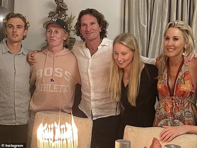 It was a rollercoaster of a year for Hird in 2023 as he resigned as assistant coach at GWS, missed the Essendon gig and also celebrated his 50th birthday (pictured)
