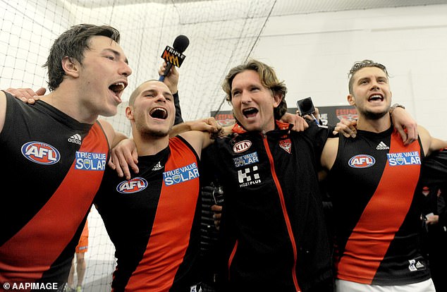 Hird (pictured celebrating an Essendon win while head coach in 2013) had hoped for a return with the Bombers in 2023 but was denied a second chance to lead the club