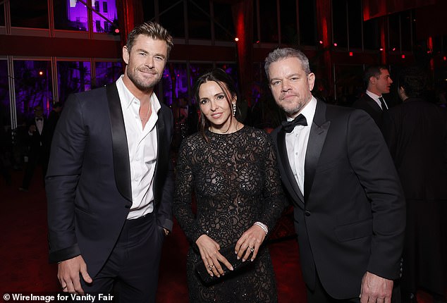 Luciana looked beautiful in a semi-sheer black lace dress as she wore her hair up with loose strands around her face.  Matt, meanwhile, opted for a classic tuxedo