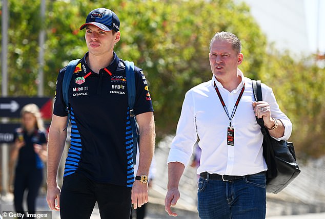 Jos (right with his son Max) told Mail Sport that Red Bull would 'explode' if Horner kept his team lead role