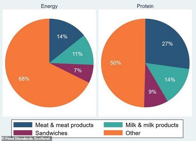Experts say not everyone should try to cut back.  As these graphs show, Scots get a lot of their protein and energy from dairy and meat, but the biggest concern is that people could miss out on important micronutrients.