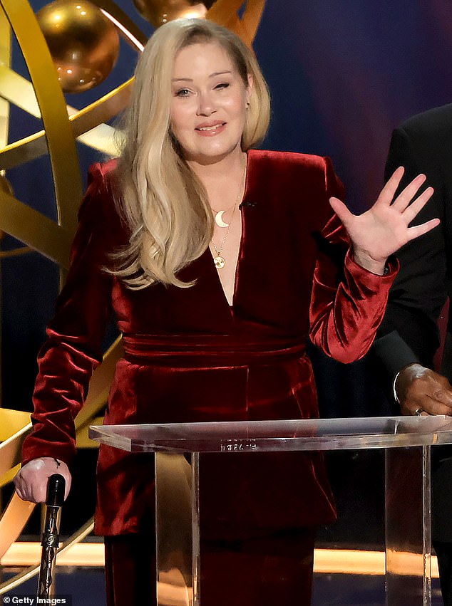 The 52-year-old actress admitted she was 'so freaked out' when she appeared on stage at the Emmy Awards in January 2024