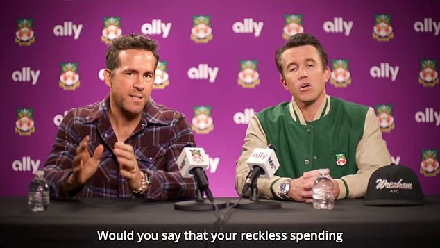 In the clip, Reynolds accuses his partner of reckless spending and lists a few examples.